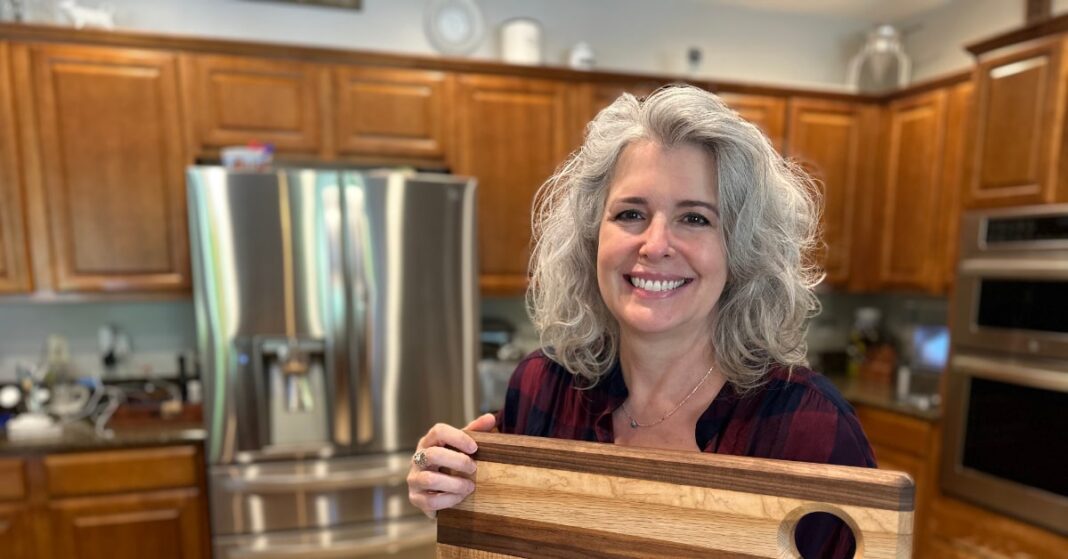 Julie in her kitchen